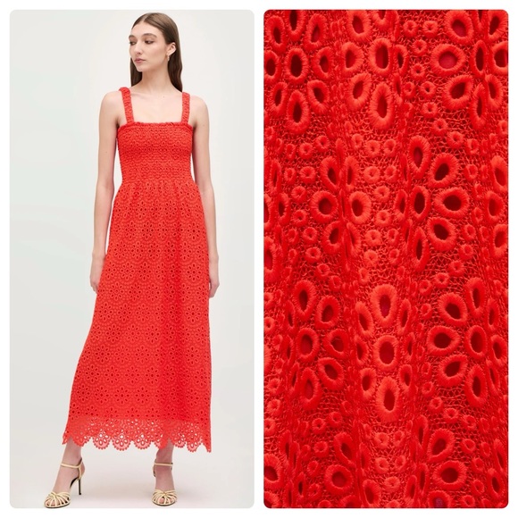 Hill House Dresses & Skirts - NWT Hill House The Anjuli Nap Dress Poppy Red Scallop Lace